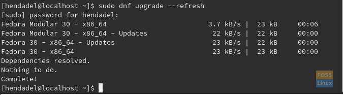 Update Current Fedora Packages