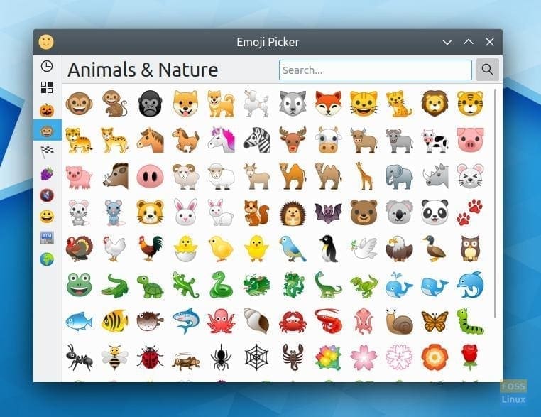 Built-in Emoji chooser