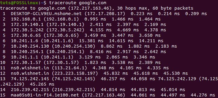 traceroute-google.com