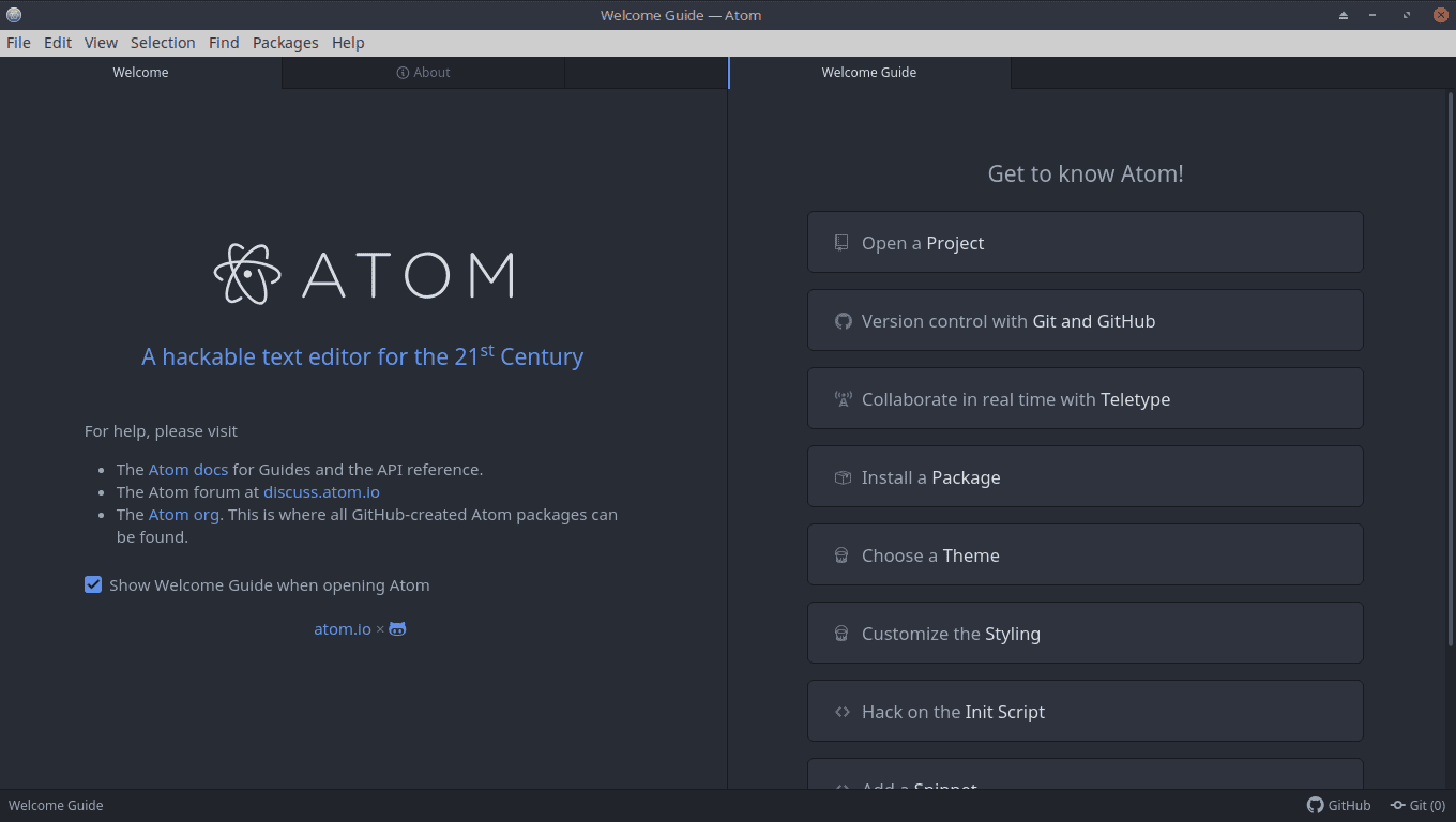 "A hackable text editor for the 21st Century"