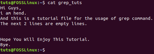 Content Of Grep Tutorials Example File