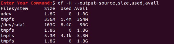 Display Disk Space Usage For All Drivers With Specific Arguments