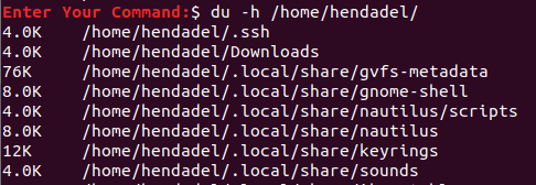 Display Disk Space Usage For All Drivers With the du command