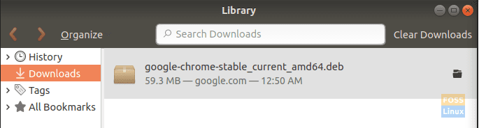 Double Click On the Google Chrome Downloaded File