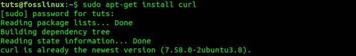 Install Curl command