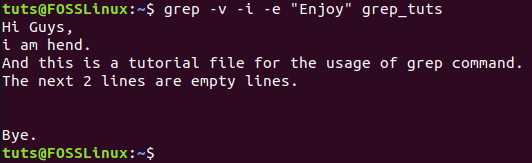 Preview Lines That Does not Contain the Given String