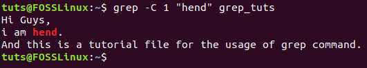 Preview Number of Lines Around a Certain String
