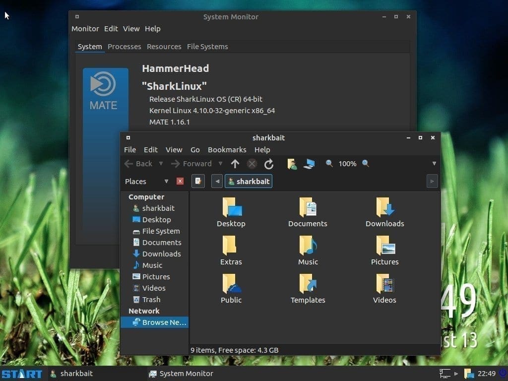 SharkLinux Mate Desktop