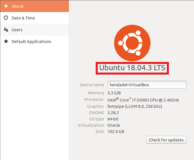 Ubuntu Version From System Settings