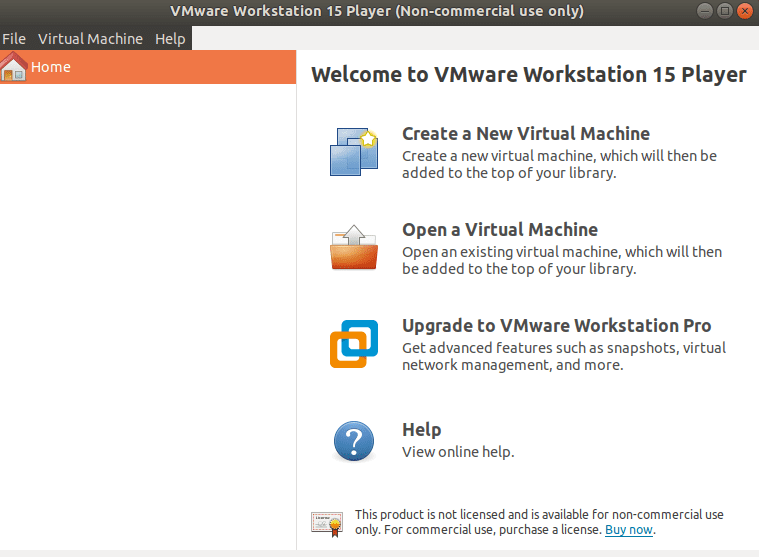 Welcome to VM Workstation Player