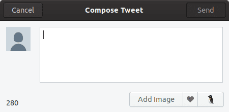 Composing tweet