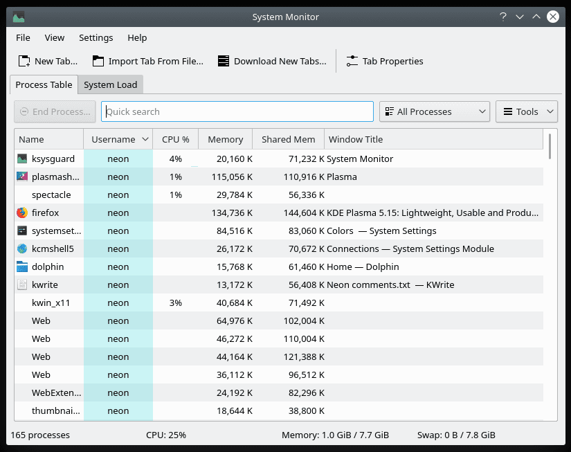 Ubuntu task Manager. Ksysguard Linux. KWRITE для Windows.