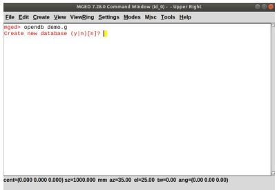 Creating a BRL-CAD Database via MGED