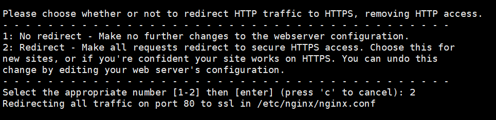 HTTPS Redirection