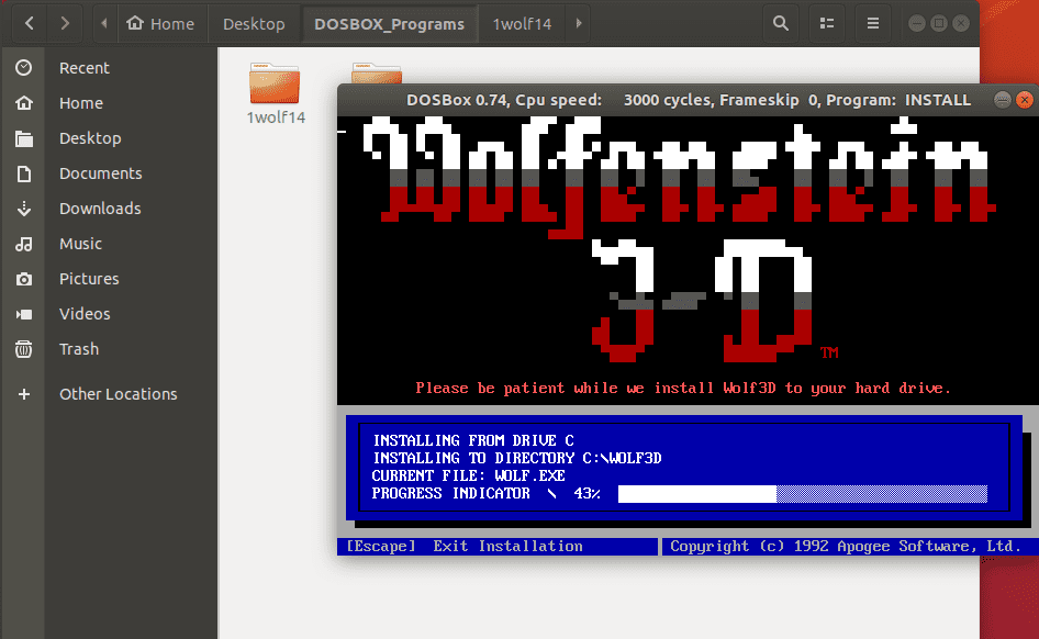 instaling Wolftein3D