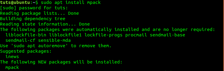 Install Mpack in Ubuntu