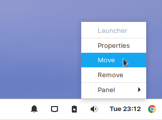 Move the icon