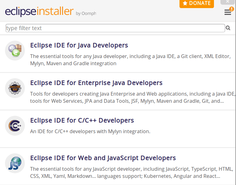 Select Eclipse IDE You Need To Install