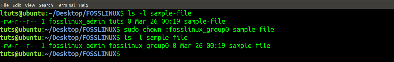 change group of a file