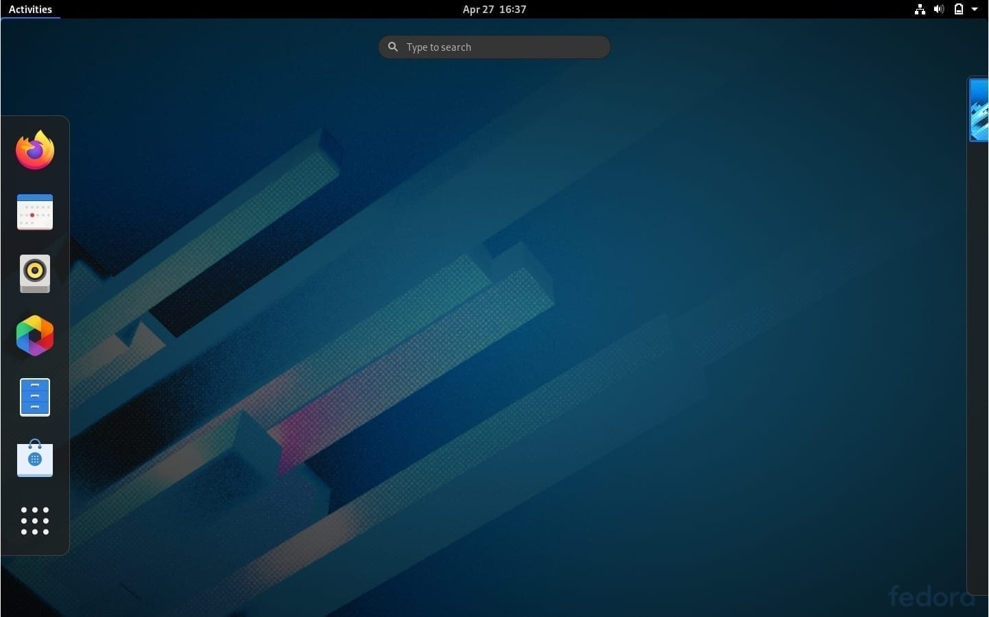 Fedora's GNOME Interface
