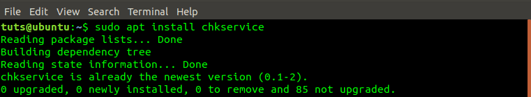Install chkservice command