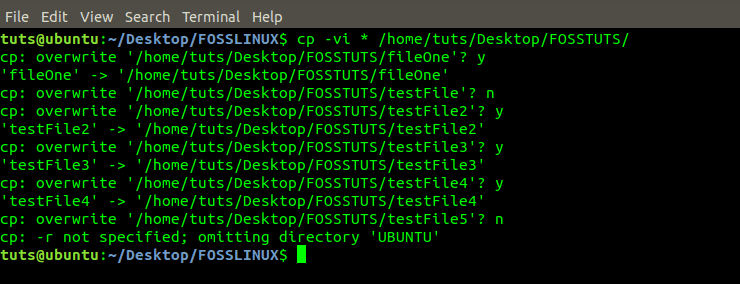 Using both verbose and interactive method