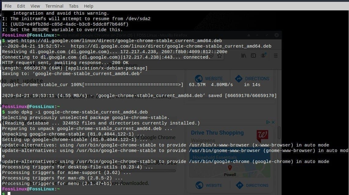 install chrome in Mx Linux terminal