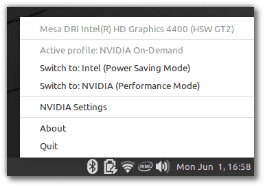 nvidia applet