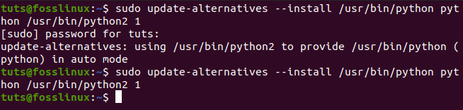 Configure Python Alternatives