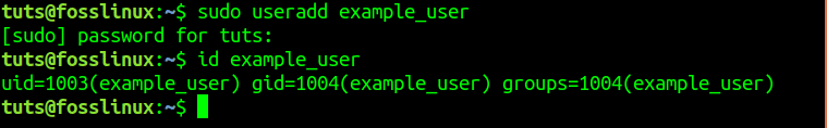 Create user, example_user