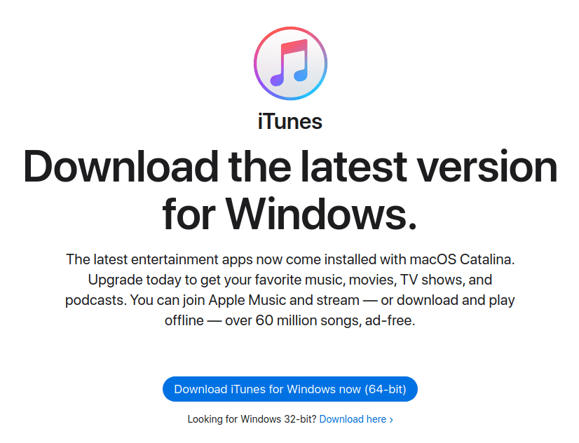 Download iTunes Setup for Windows