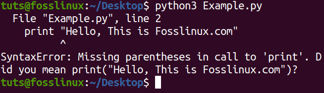 Error when using Python3 to execute Python2 code