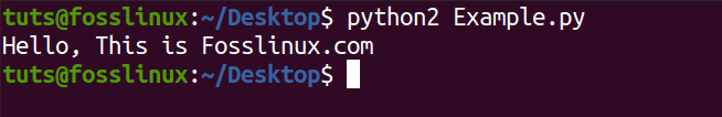 Execute the Python 2 code