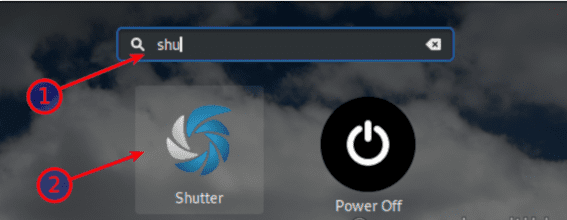 GUI launch of Shutter Screenshot Tool