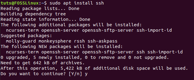Install SSH Package