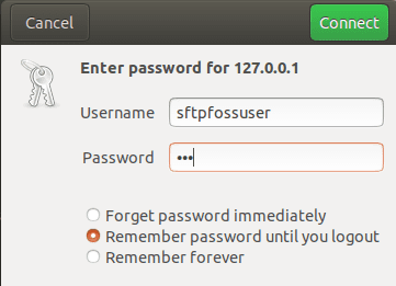 Login With SFTP Created User