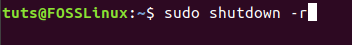 Reboot Ubuntu Server Using Shutdown Command