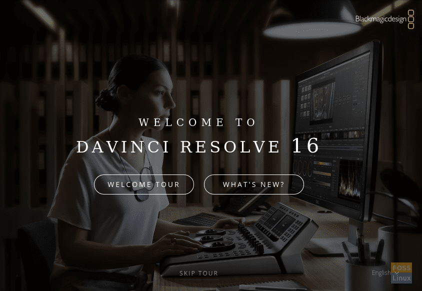 Welcome To DaVinci Resolve Welcome Window