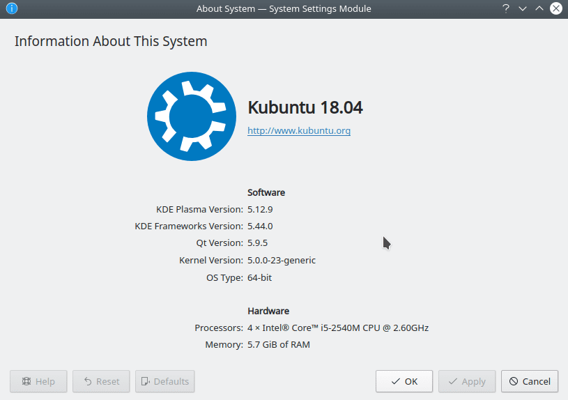 KDE Desktop.