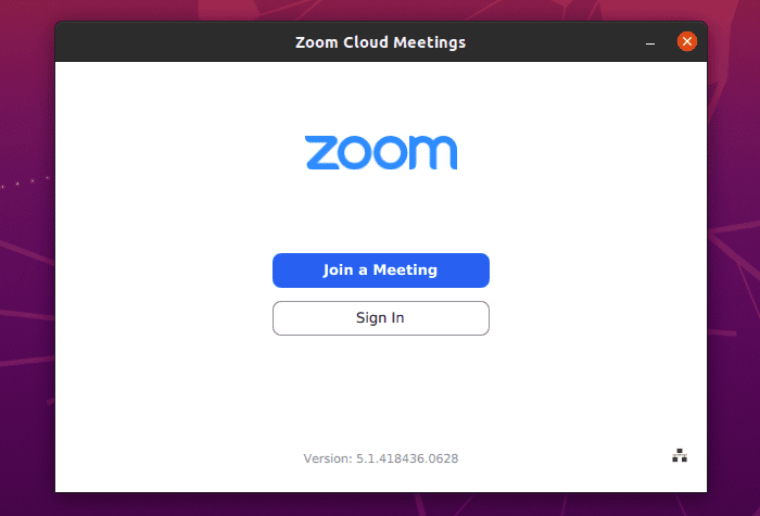 Launch the Zoom application.