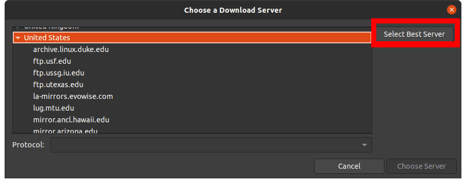 Select the best server