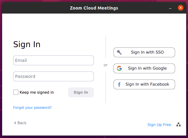 Sign In Zoom.