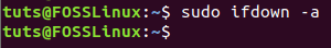 Stop Network Interface Using ifdown Command