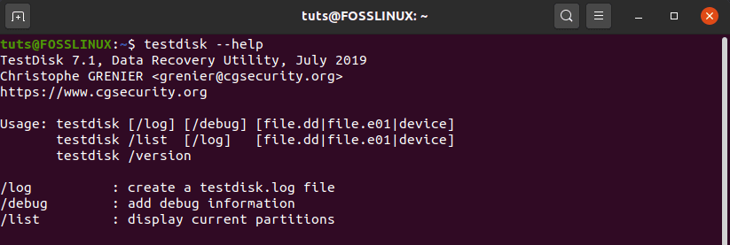 TestDIsk on Ubuntu