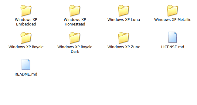 Windows XP Themes.