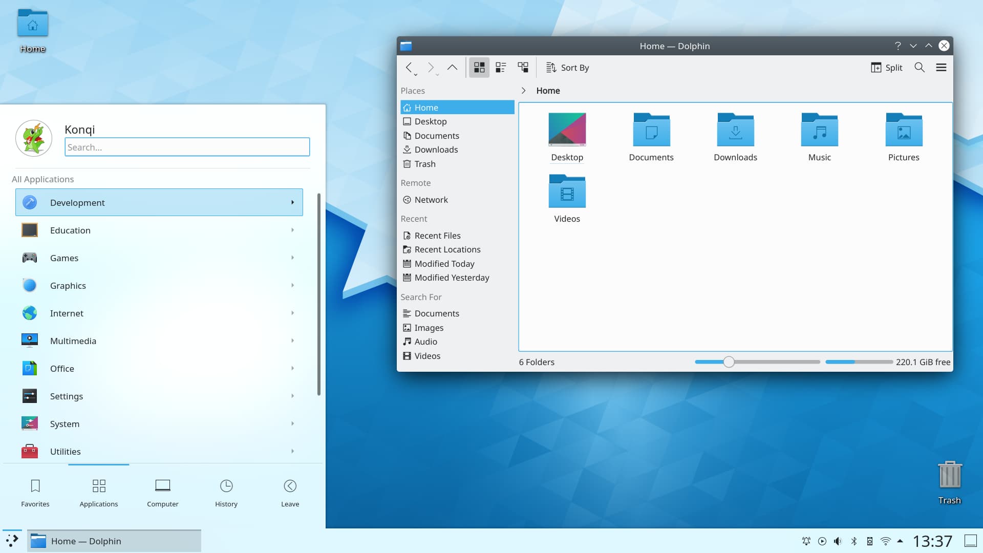 KDE Plasma Desktop