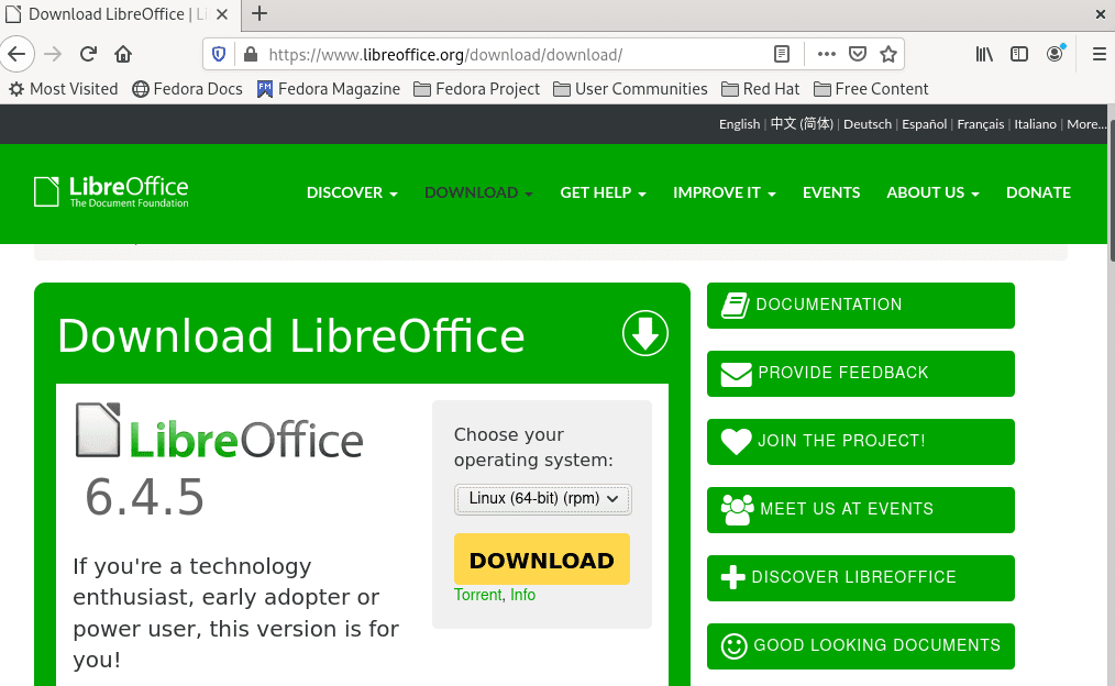 Image-showing-where-and-how-to-download-LibreOffice-RPM-package