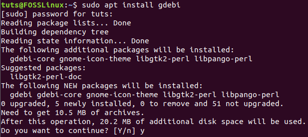 Install Gdebi Package