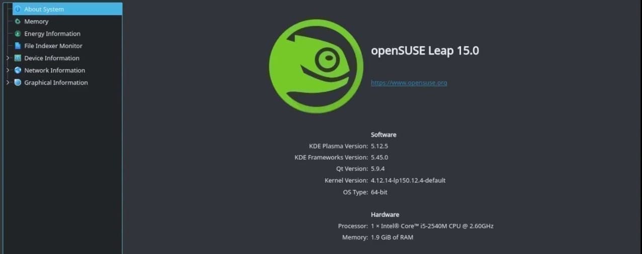 OpenSUSE Desktop.