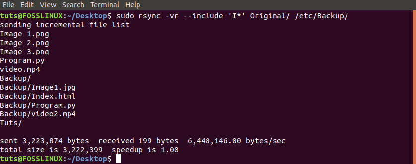 Use --include option with Rsync